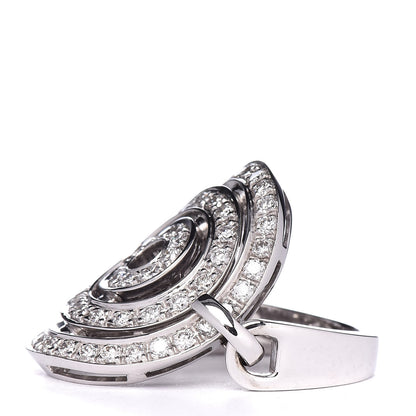 Bulgari 18K White Gold Diamond Astrale Cerchi Ring 51 5.75 3 of 6