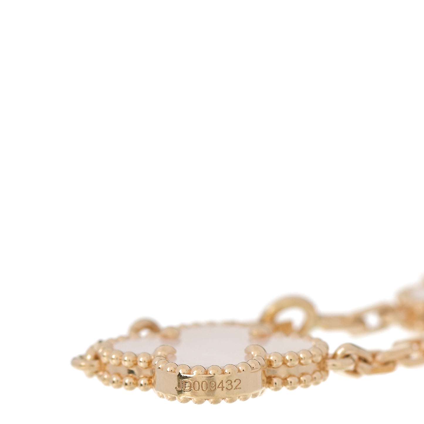 18K Yellow Gold Mother of Pearl 5 Motifs Vintage Alhambra Bracelet