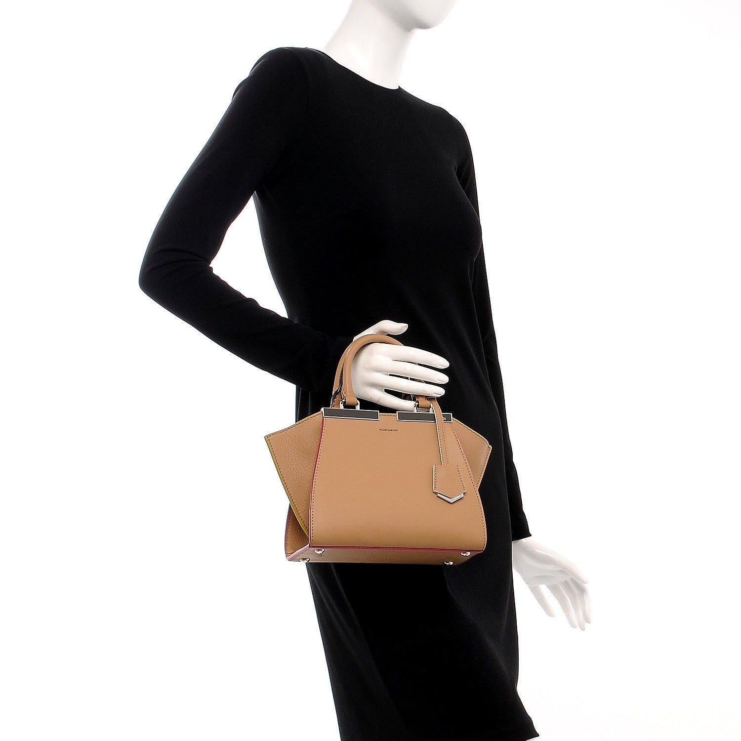Fendi Vitello Dolce Mini 3Jours Tote Cuoio 2 of 7