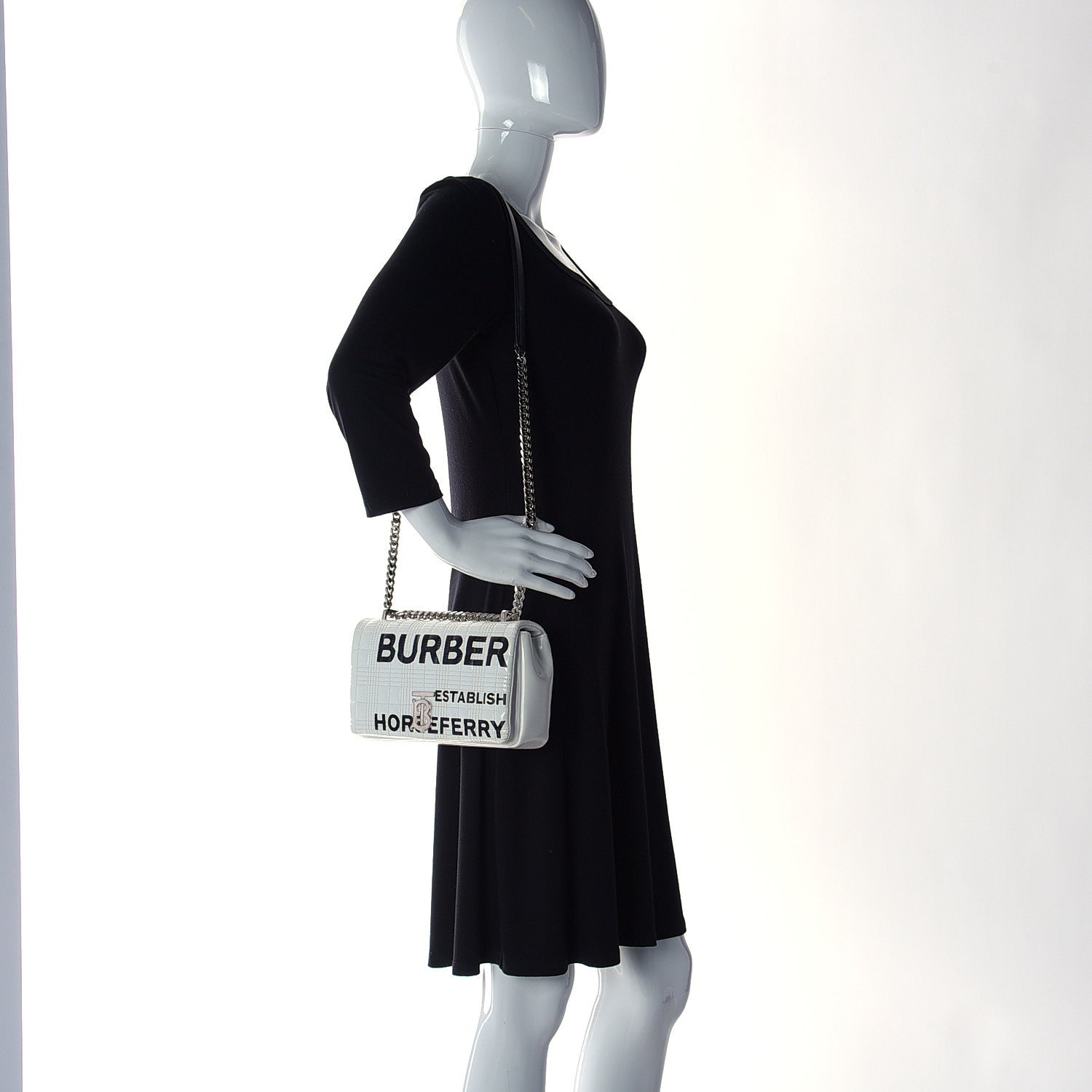 Burberry Quilted Horseferry Print Small Lola Bag White 2 of 9