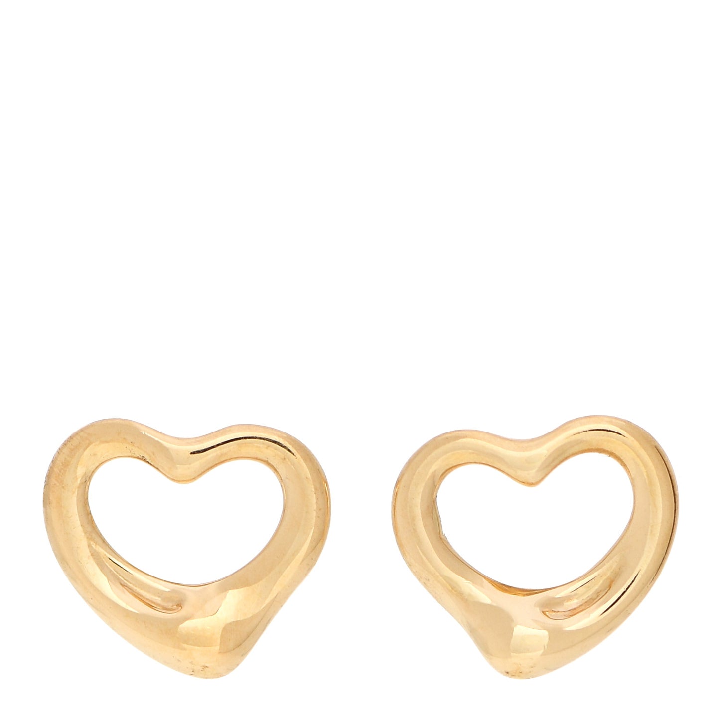 18K Yellow Gold 11mm Elsa Peretti Open Heart Earrings