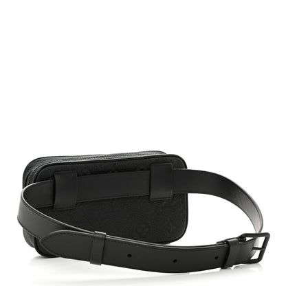 Louis Vuitton Taurillon Monogram Uniformes Solar Ray Soft Pochette Volga Belt Bag Black 3 of 9