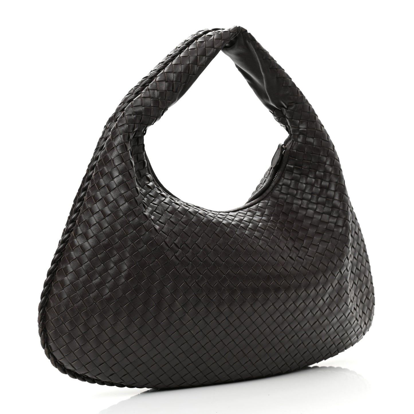 Nappa Intrecciato Large Veneta Hobo Ebano