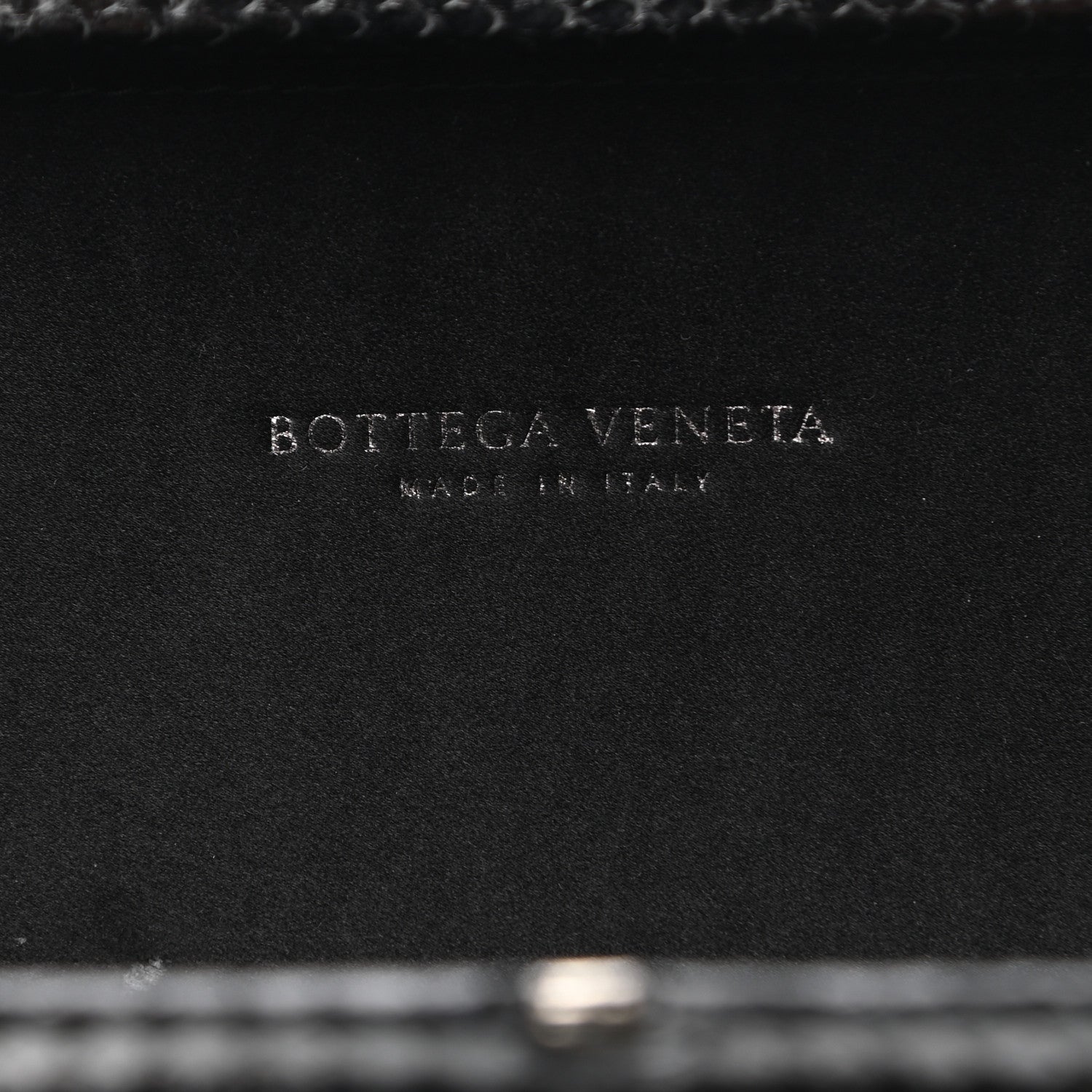 Bottega Veneta Satin Ayers Intreccio Impero Stretch Knot Clutch Black 6 of 11