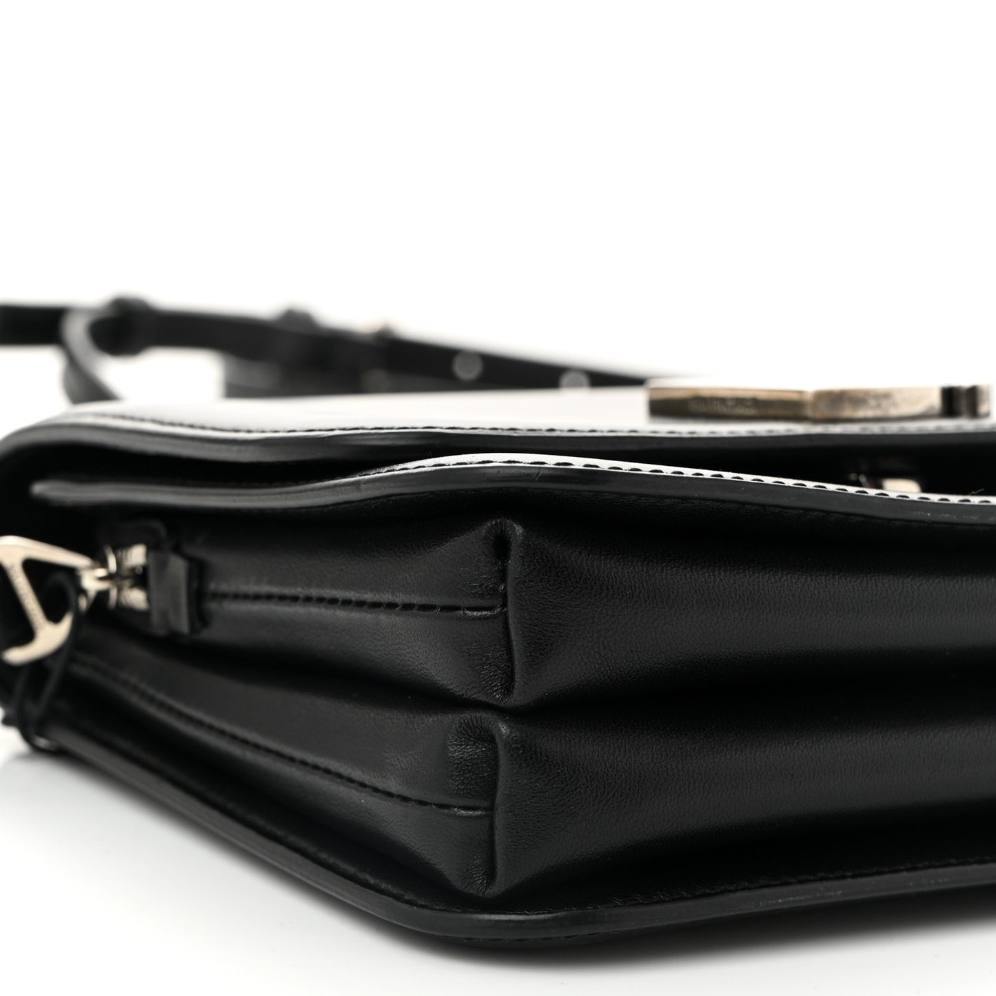 Shiny Box Calfskin Small B Bag Balenciaga Black