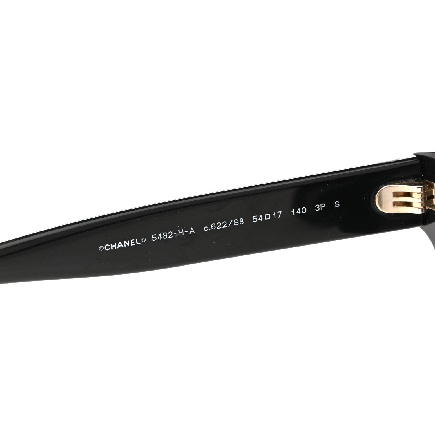 Chanel Acetate Polarized Pearl CC Square Sunglasses 5482-H-A Black