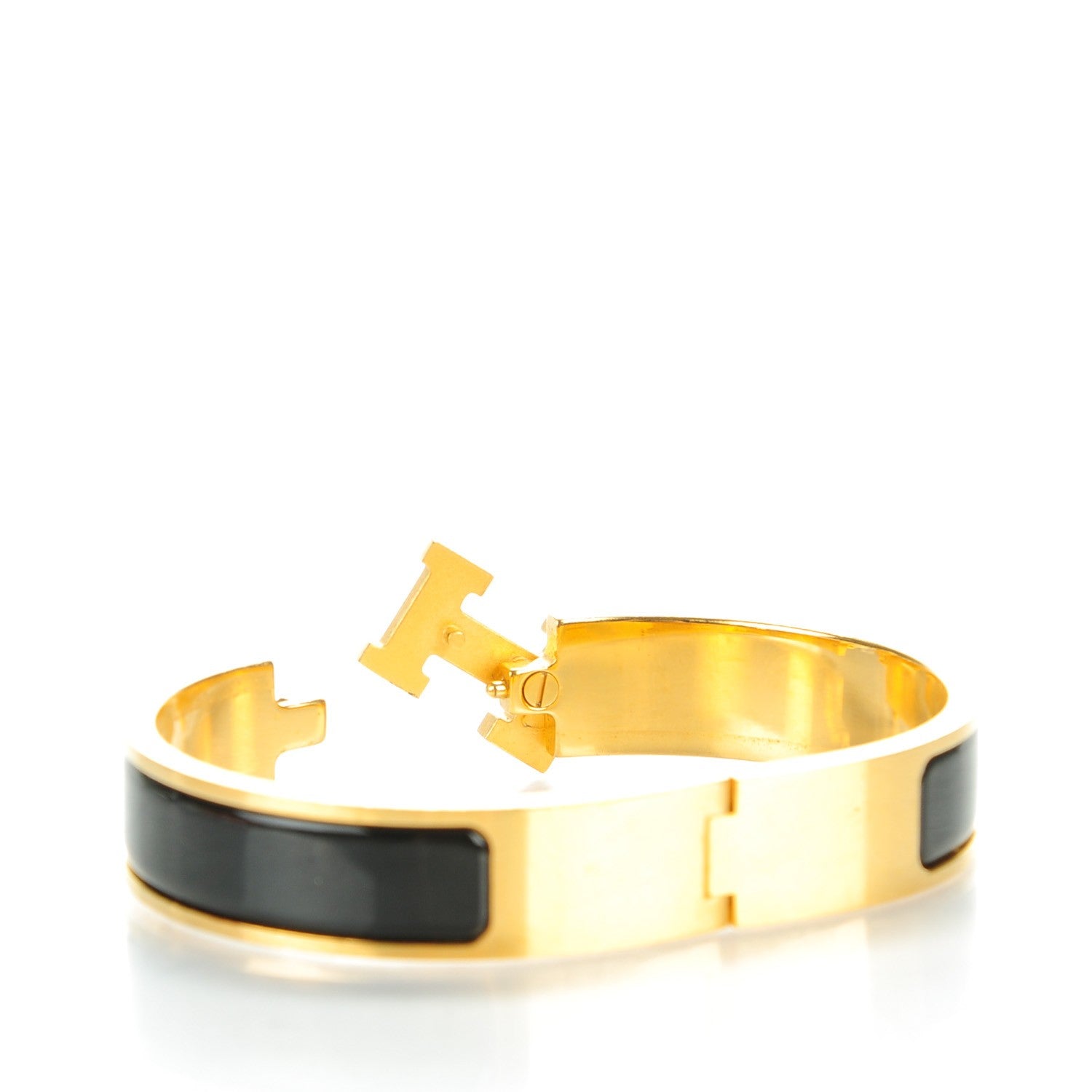 Hermes Enamel Narrow Clic Clac H Bracelet PM Black 3 of 5