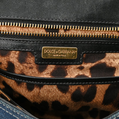 Dolce & Gabbana Denim Miss Sicily Satchel Blue Jeans 6 of 7