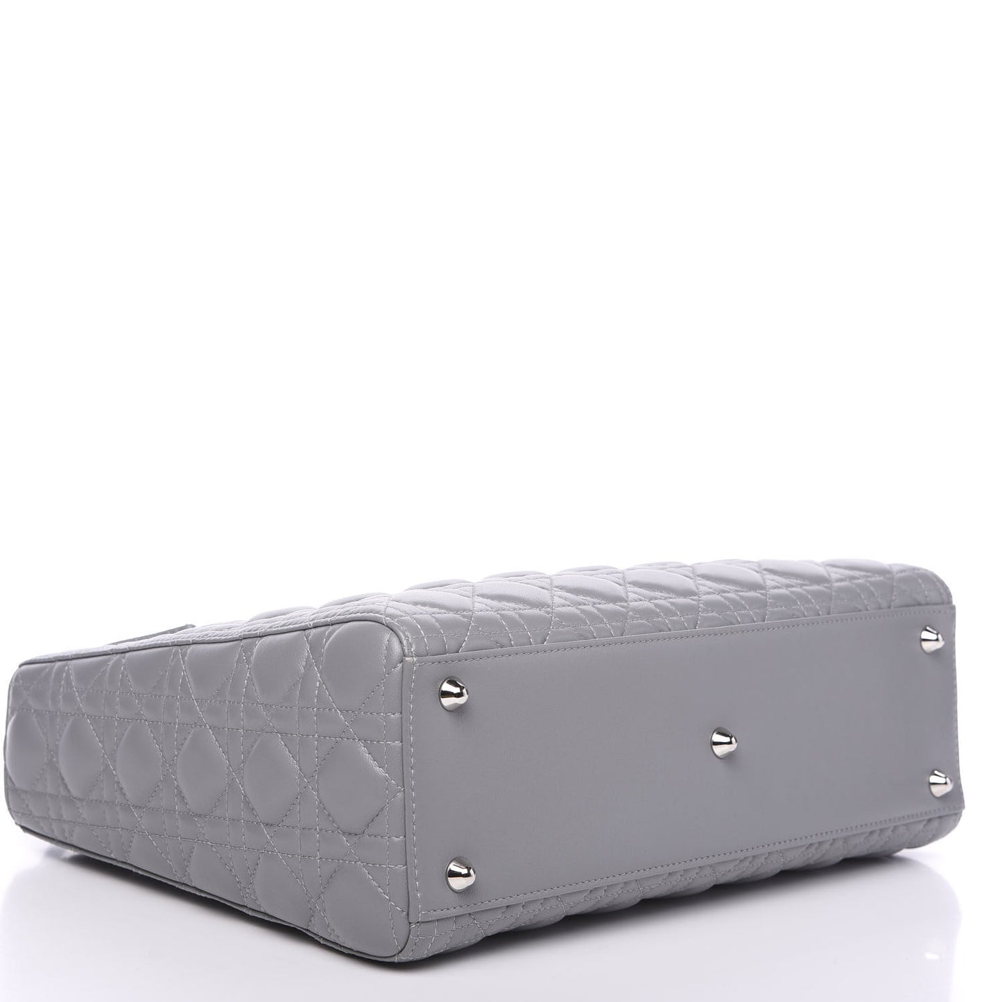 Lambskin Cannage Large Lady Dior Grey