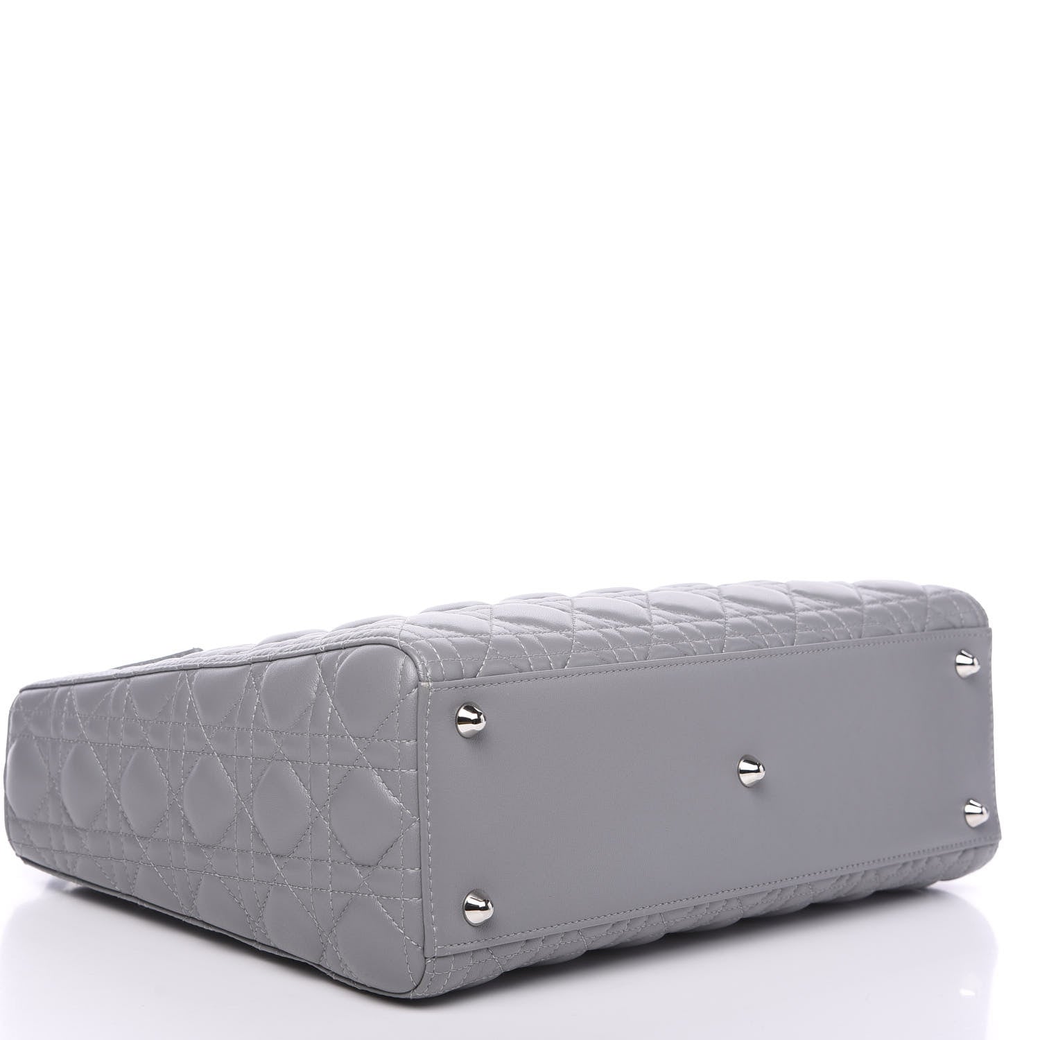 Christian Dior Lambskin Cannage Large Lady Dior Grey 3 of 8
