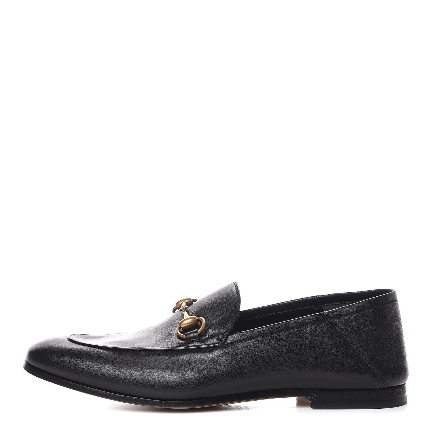 Gucci Lambskin Mens Brixton Horsebit Loafers 7.5 Black 1 of 9