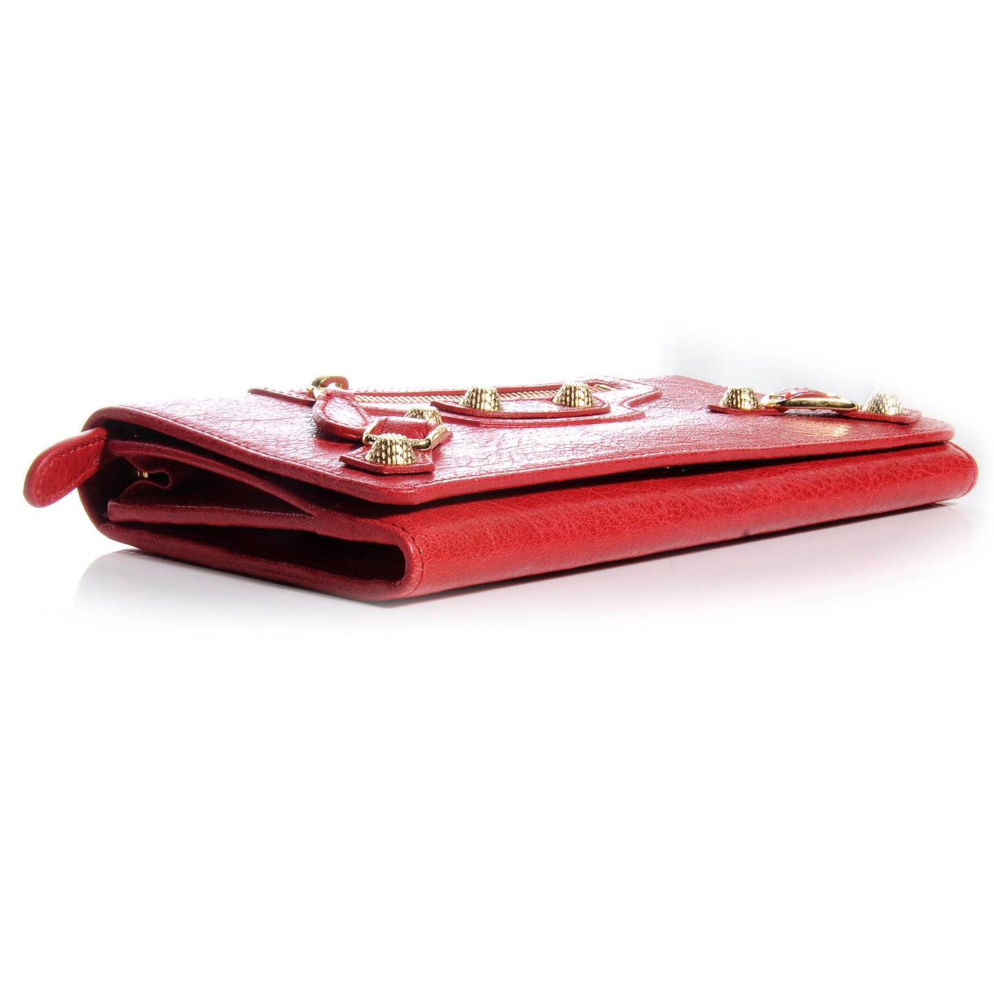 Agneau Giant Gold Money Wallet Rouge Cardinal