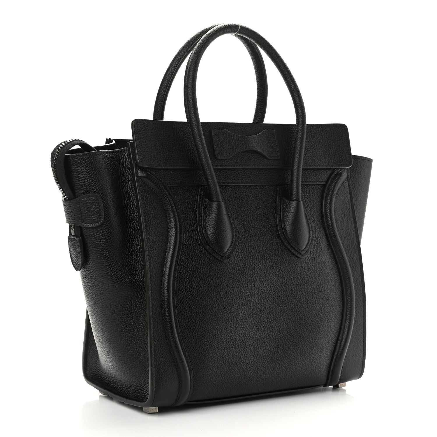 Celine Drummed Calfskin Micro Luggage Black 3 of 12