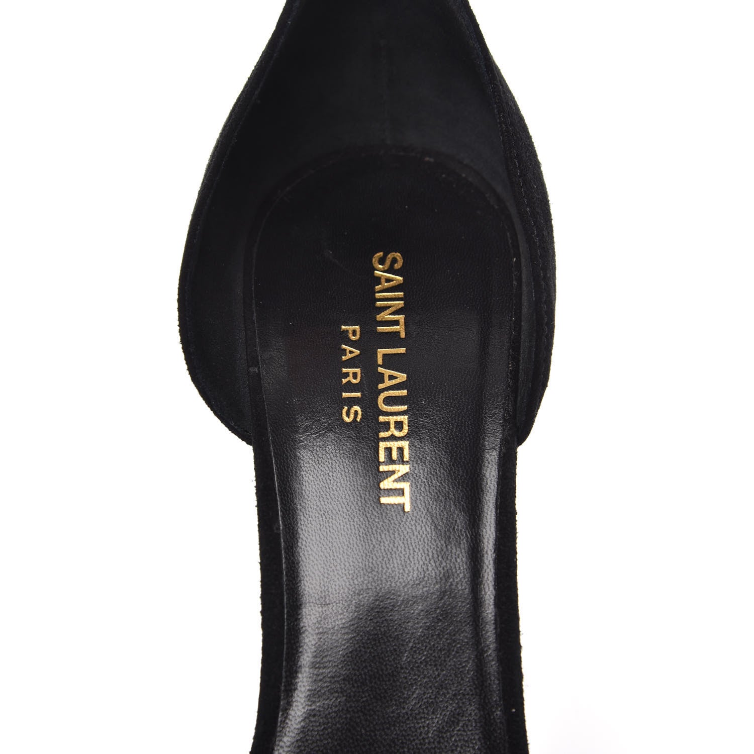 Saint Laurent Kid Scamosciato Jane 105 Ankle Strap Sandals 38.5 Nero 6 of 8