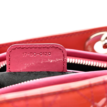 Christian Dior Patent Cannage Medium Lady Dior  Dark Pink 7 of 10