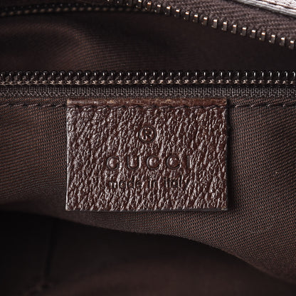 Gucci Monogram Web Medium Half Moon Hobo Dark Brown 6 of 11
