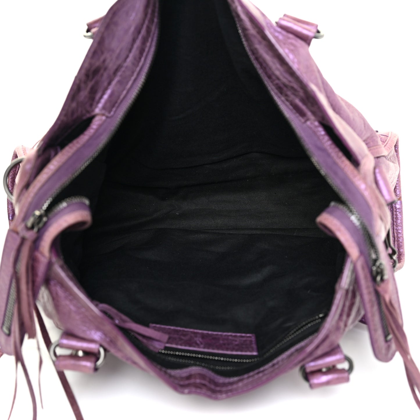 Agneau Classic Hardware City Metallic Purple