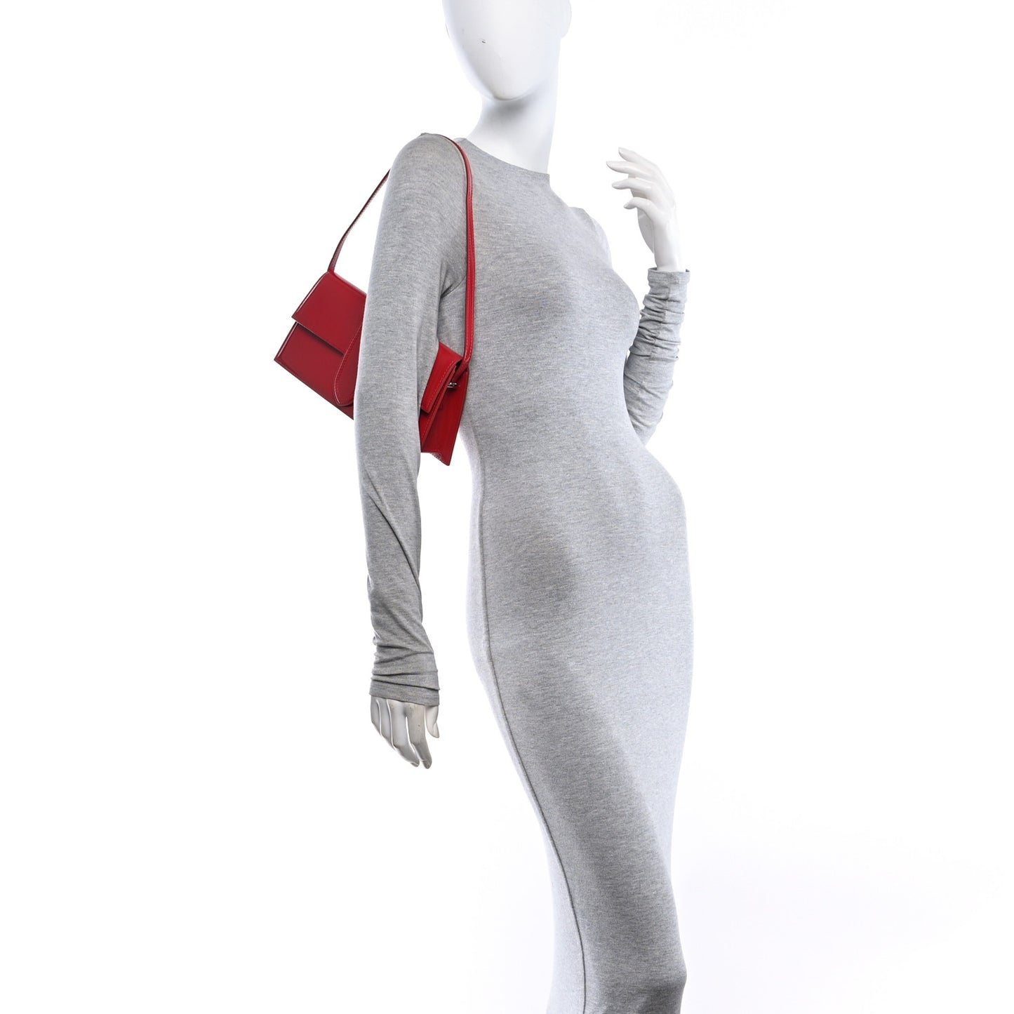 Glazed Calfskin Le Bambino Long Red