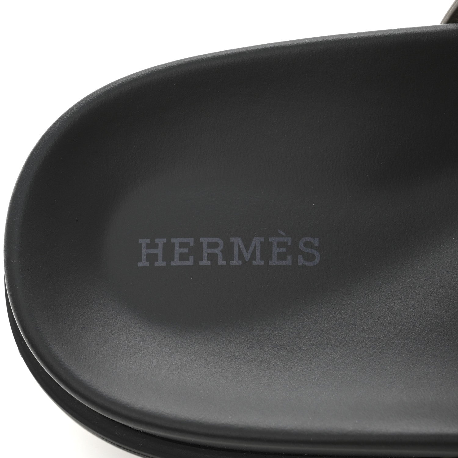 Hermes Epsom Womens Chypre Sandals 39.5 Etoupe 8 of 10