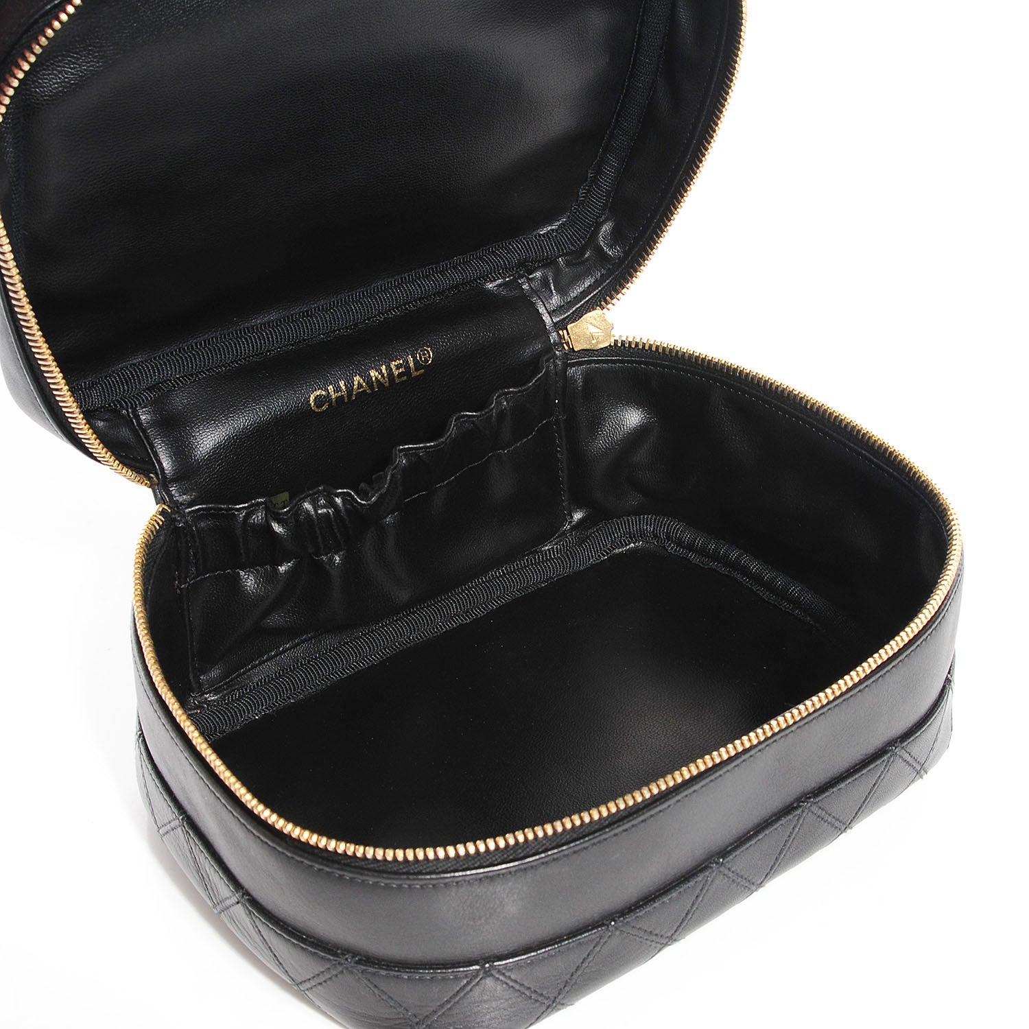 Chanel Calfskin Vanity Cosmetic Case Black 5 of 9