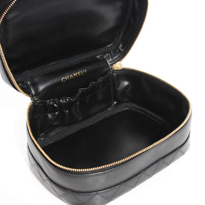 Chanel Calfskin Vanity Cosmetic Case Black 5 of 9