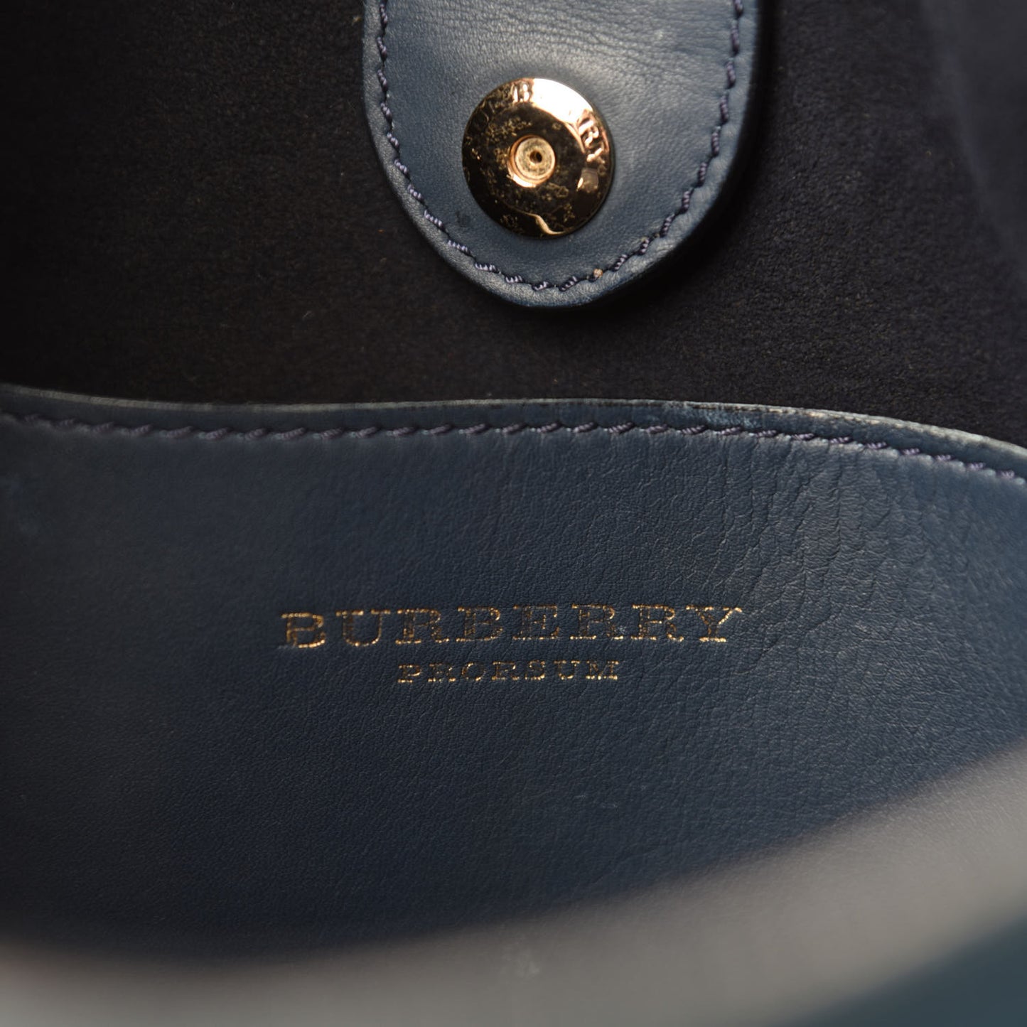 Prorsum Suede Fringe Bucket Bag Blue