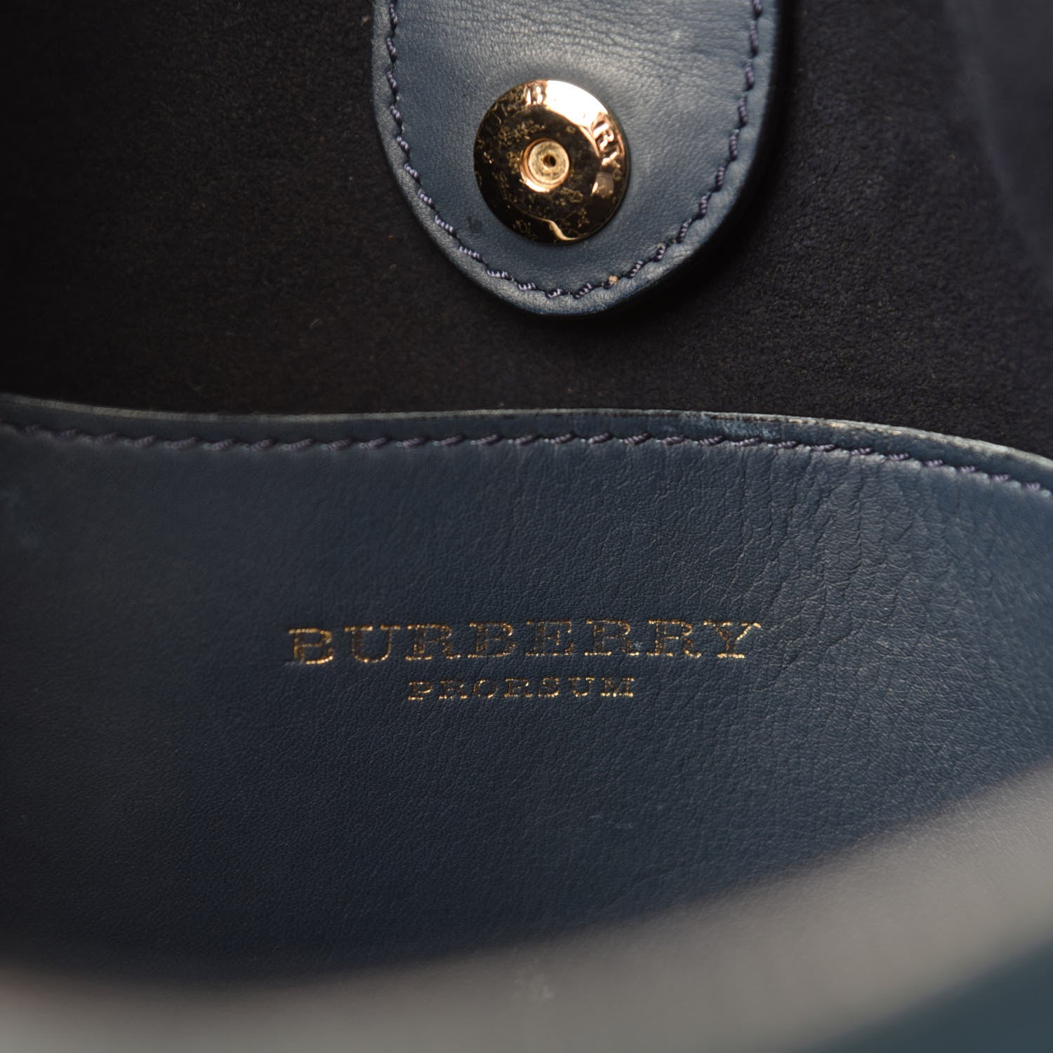 Burberry Prorsum Suede Fringe Bucket Bag Blue 10 of 11