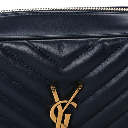 Saint Laurent Calfskin Matelasse Monogram Lou Camera Bag Deep Marine 8 of 10