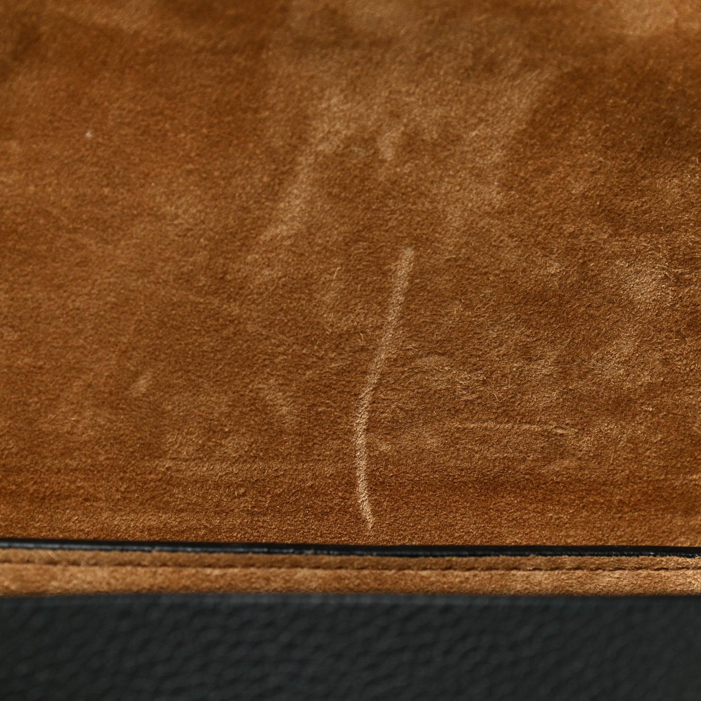 Grained Calfskin Small Gate Crossbody Bag Pecan Black