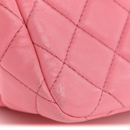 Chanel Lambskin Quilted Small Pearl Crush Hobo Pink 13 of 13