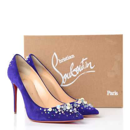 Christian Louboutin Suede Candidate 100 Pumps 37.5 Purple Pop 10 of 10