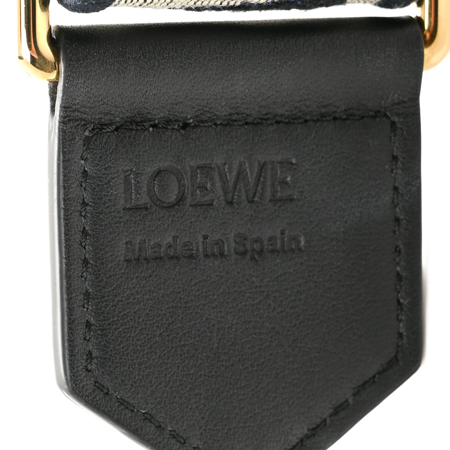 Calfskin Jacquard Anagram Strap Navy Black