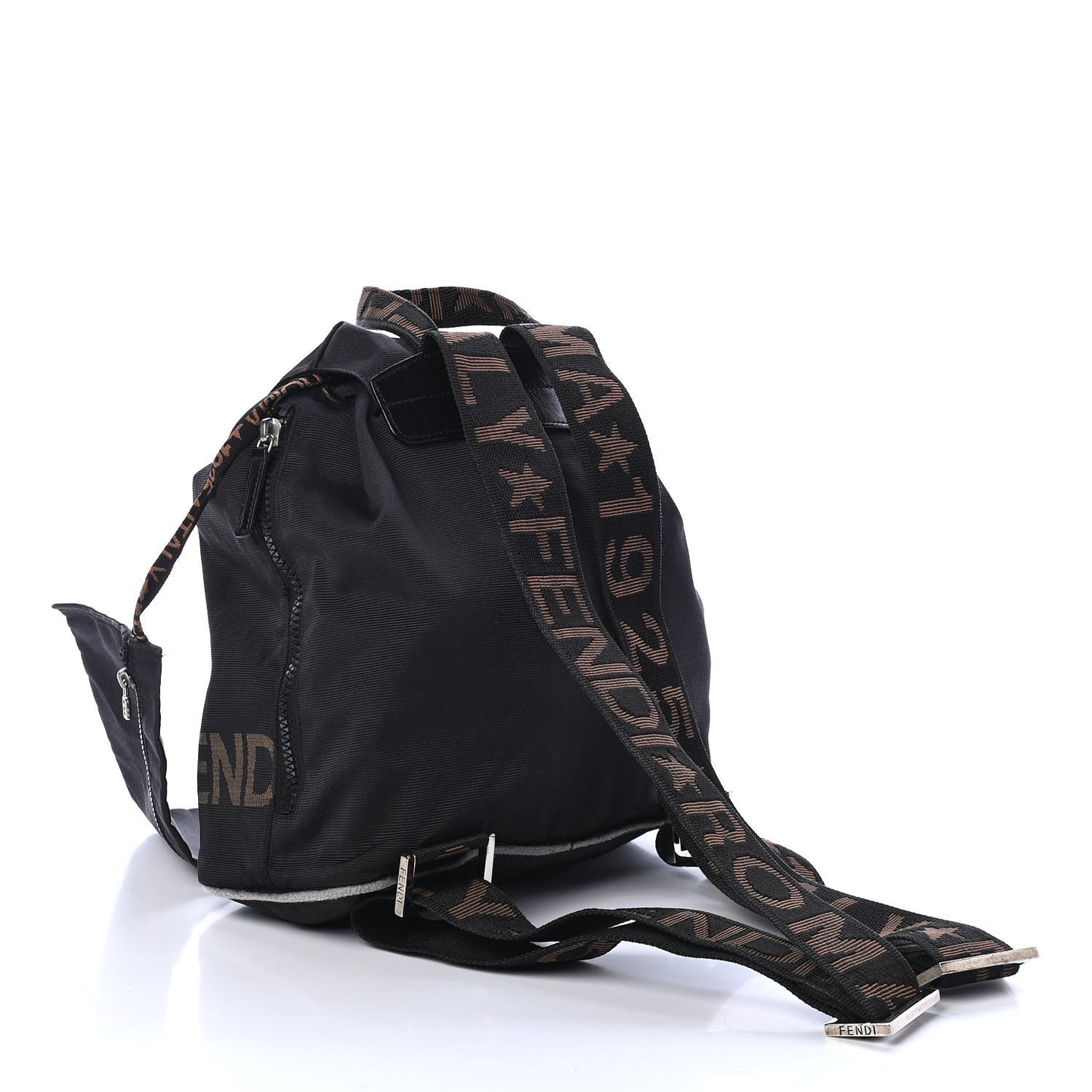 Nylon 1925 Drawstring Backpack Black