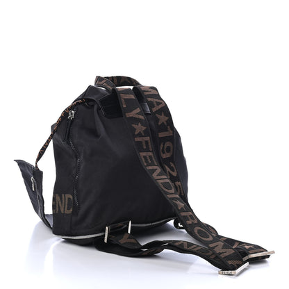 Fendi Nylon 1925 Drawstring Backpack Black 2 of 4