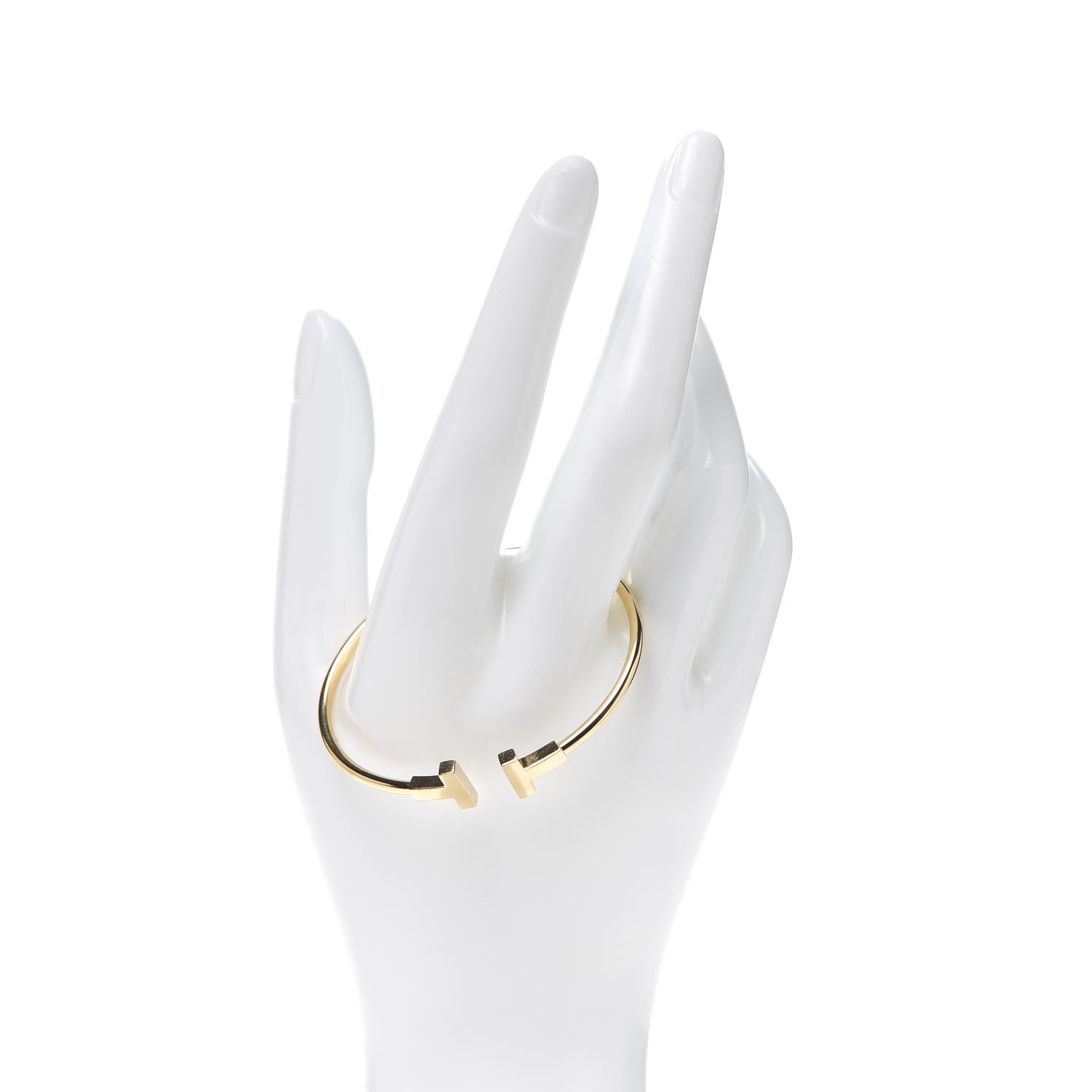 Tiffany 18K Yellow Gold T Wire Bracelet 2 of 5