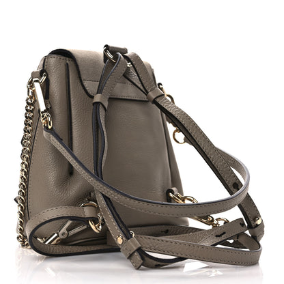 Chloe Suede Calfskin Mini Faye Backpack Motty Grey 3 of 10