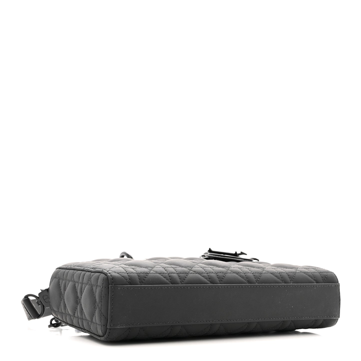 Ultra Matte Calfskin Cannage Medium Lady D-Joy Black
