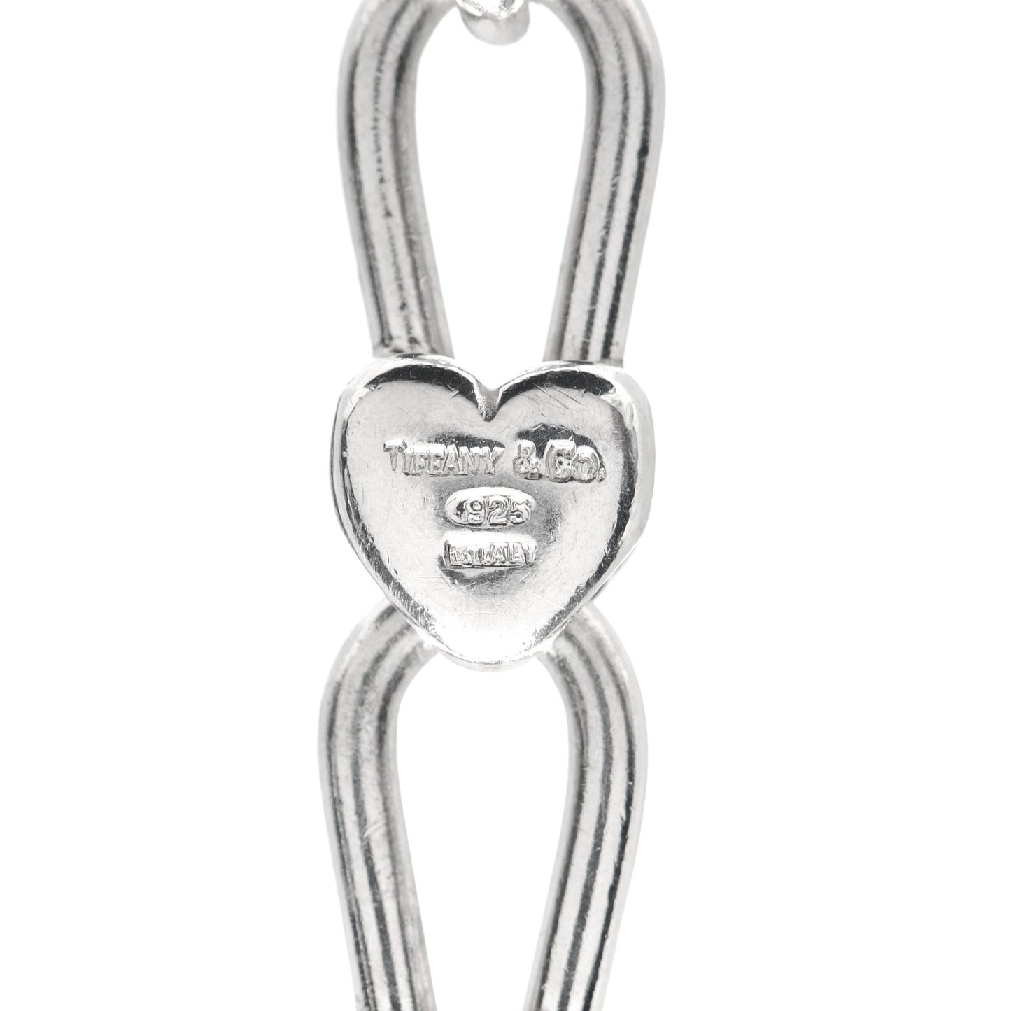 Sterling Silver 18K Yellow Gold Heart Padlock Links Bracelet