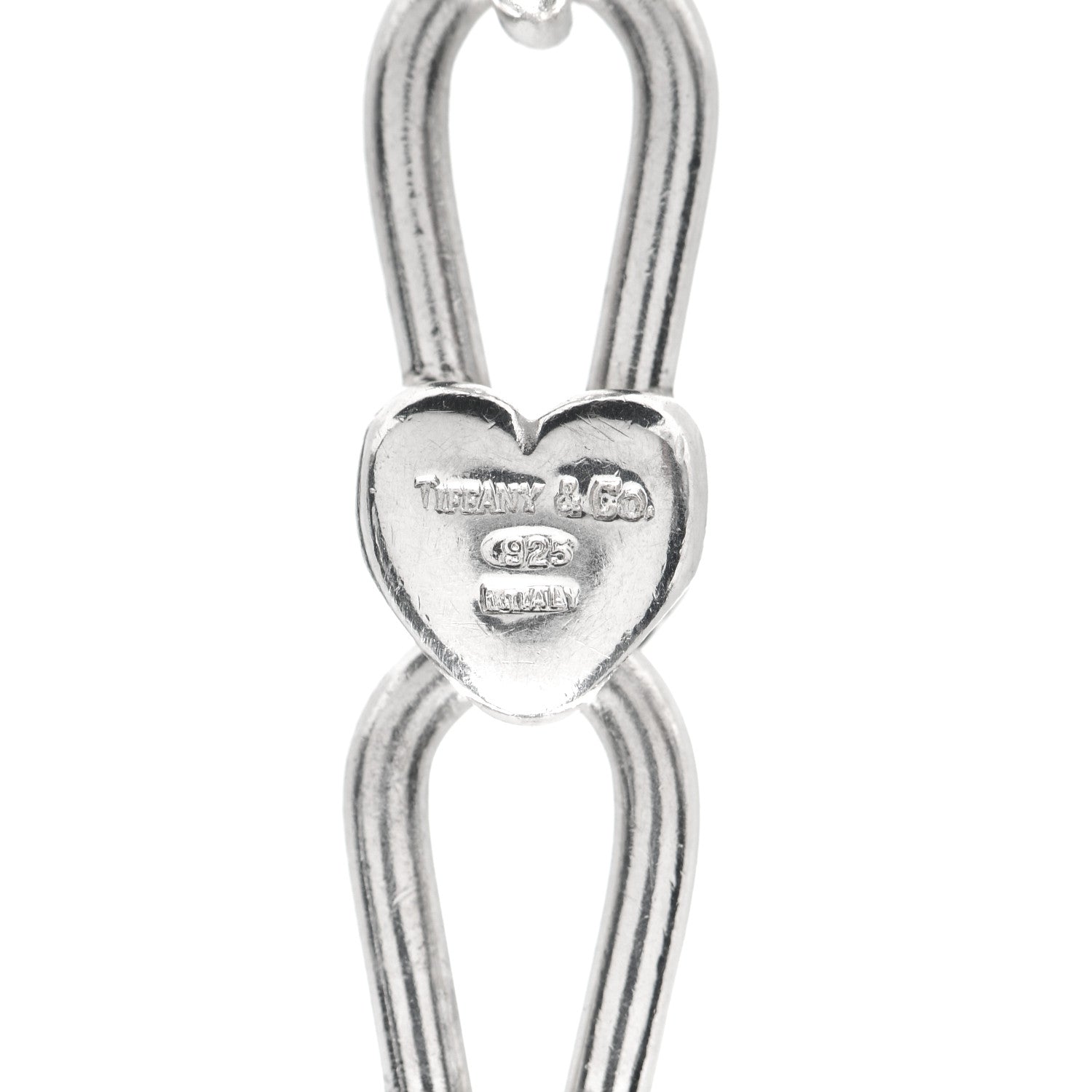 Tiffany Sterling Silver 18K Yellow Gold Heart Padlock Links Bracelet 4 of 4