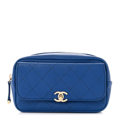 Chanel Calfskin Casual Trip Waist Bag Blue 1 of 10