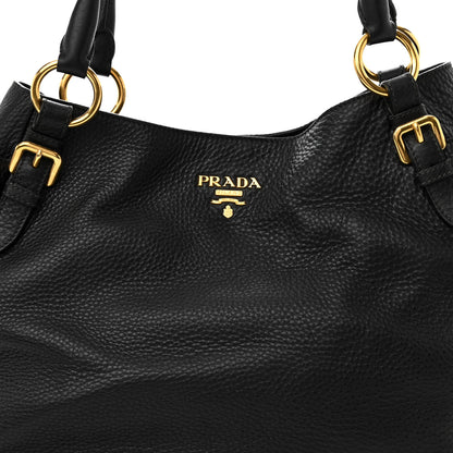 Prada Vitello Daino Tote Black 7 of 9