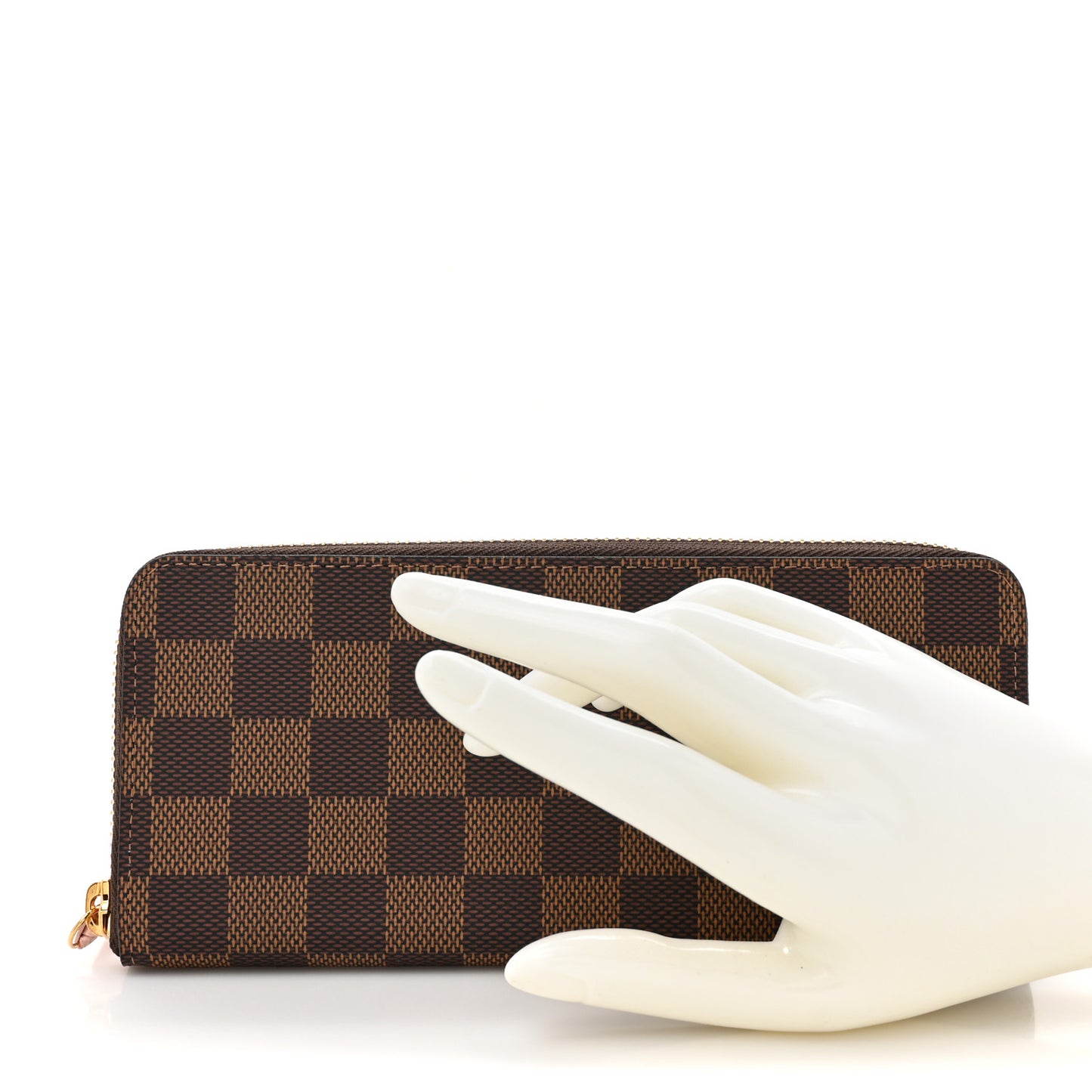 Damier Ebene Clemence Wallet Rose Ballerine
