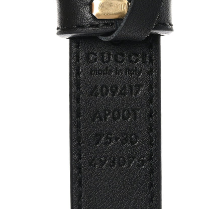 Gucci Calfskin Double G 20mm Belt 75 30 Black 3 of 4
