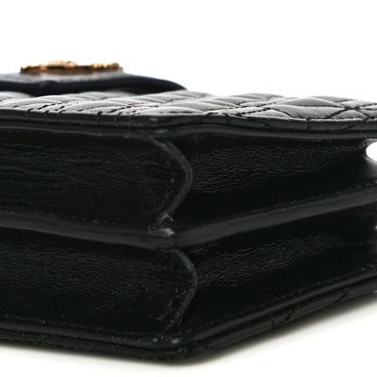 Versace Nappa Quilted Virtus Mini Shoulder Bag Black 5 of 7