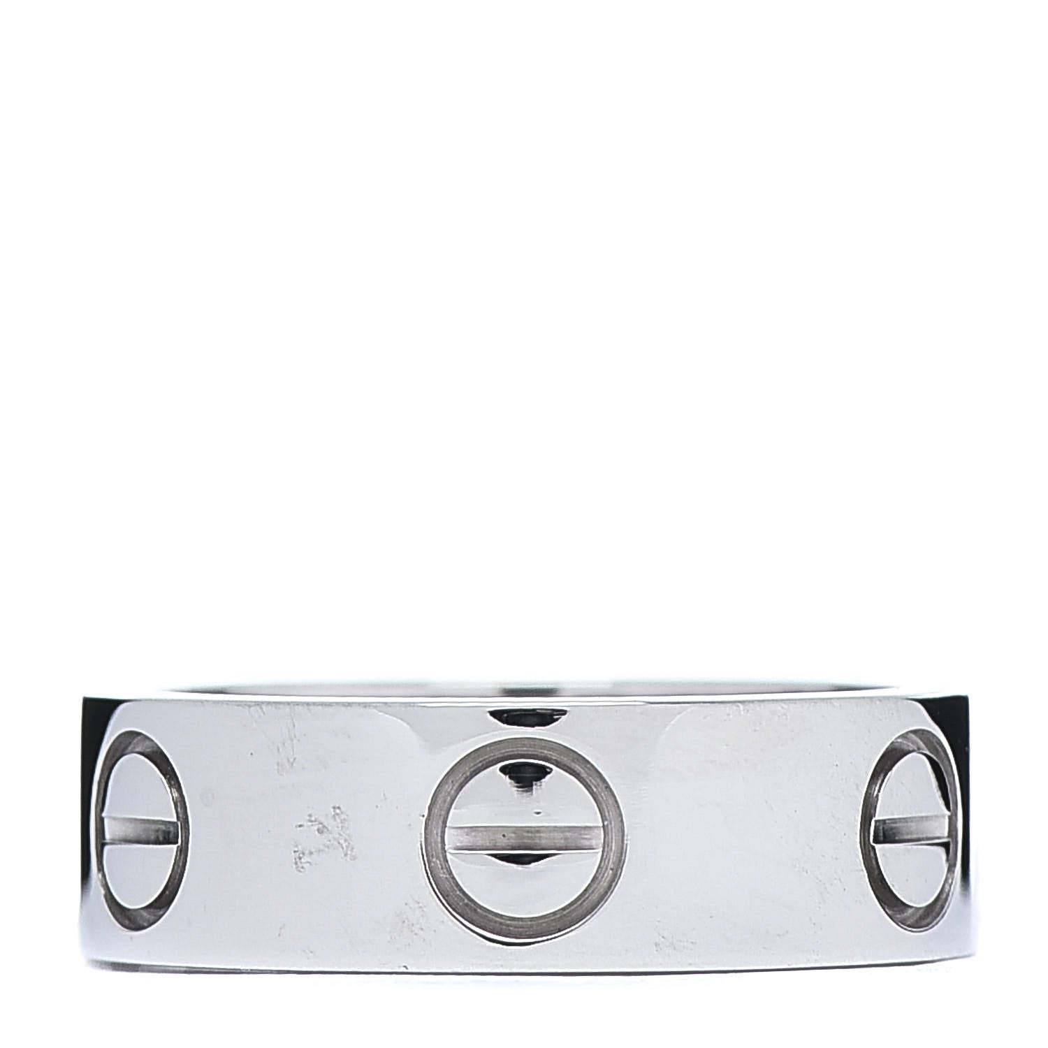 Cartier 18K White Gold 5.5mm LOVE Ring 49 4.75 3 of 4