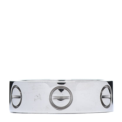 Cartier 18K White Gold 5.5mm LOVE Ring 49 4.75 3 of 4