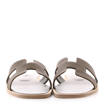 Hermes Epsom Oran Sandals 36 Etoupe 2 of 17