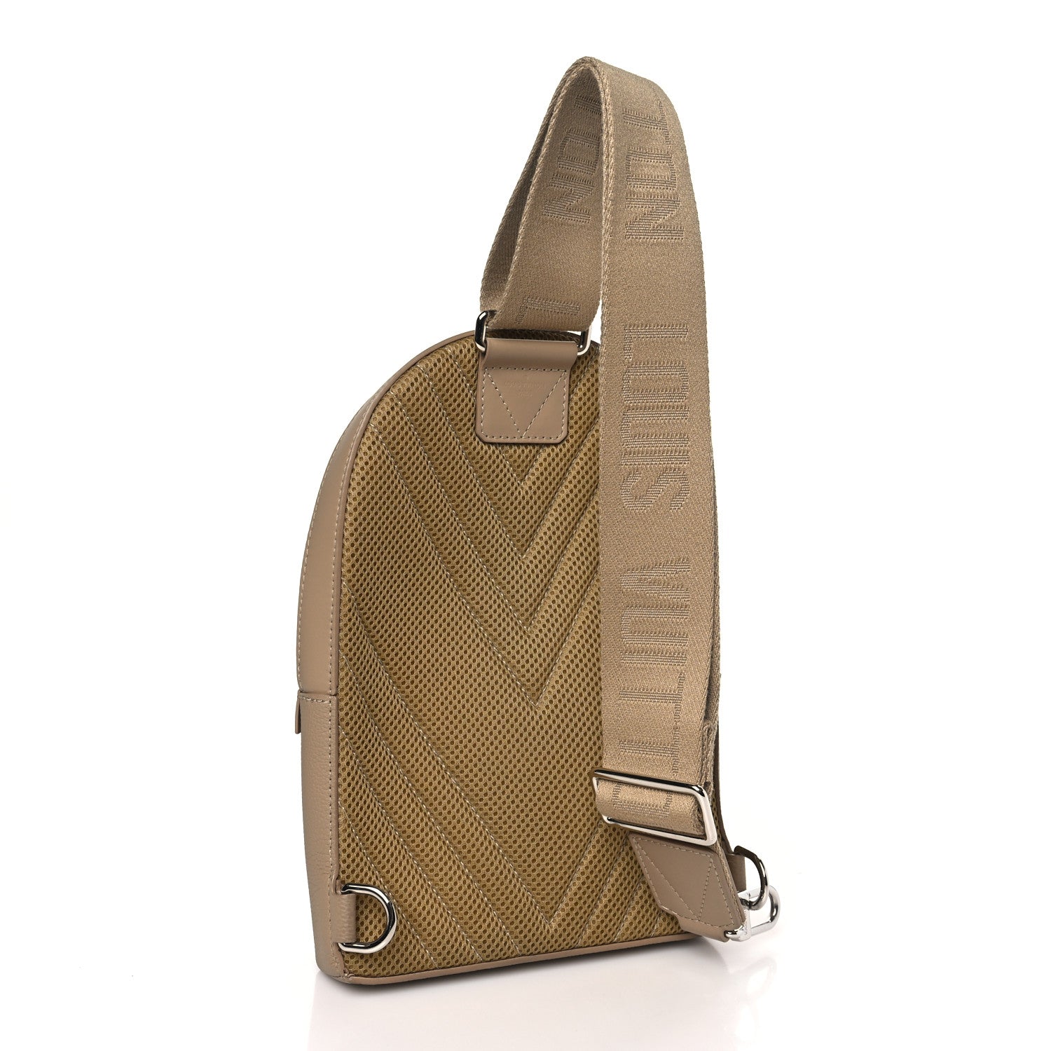Louis Vuitton Grained Cowhide Aerogram Pilot Slingbag Sable Beige 3 of 9