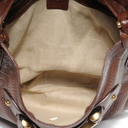 Gucci Leather Studded Tooled Pelham Brown 7 of 7