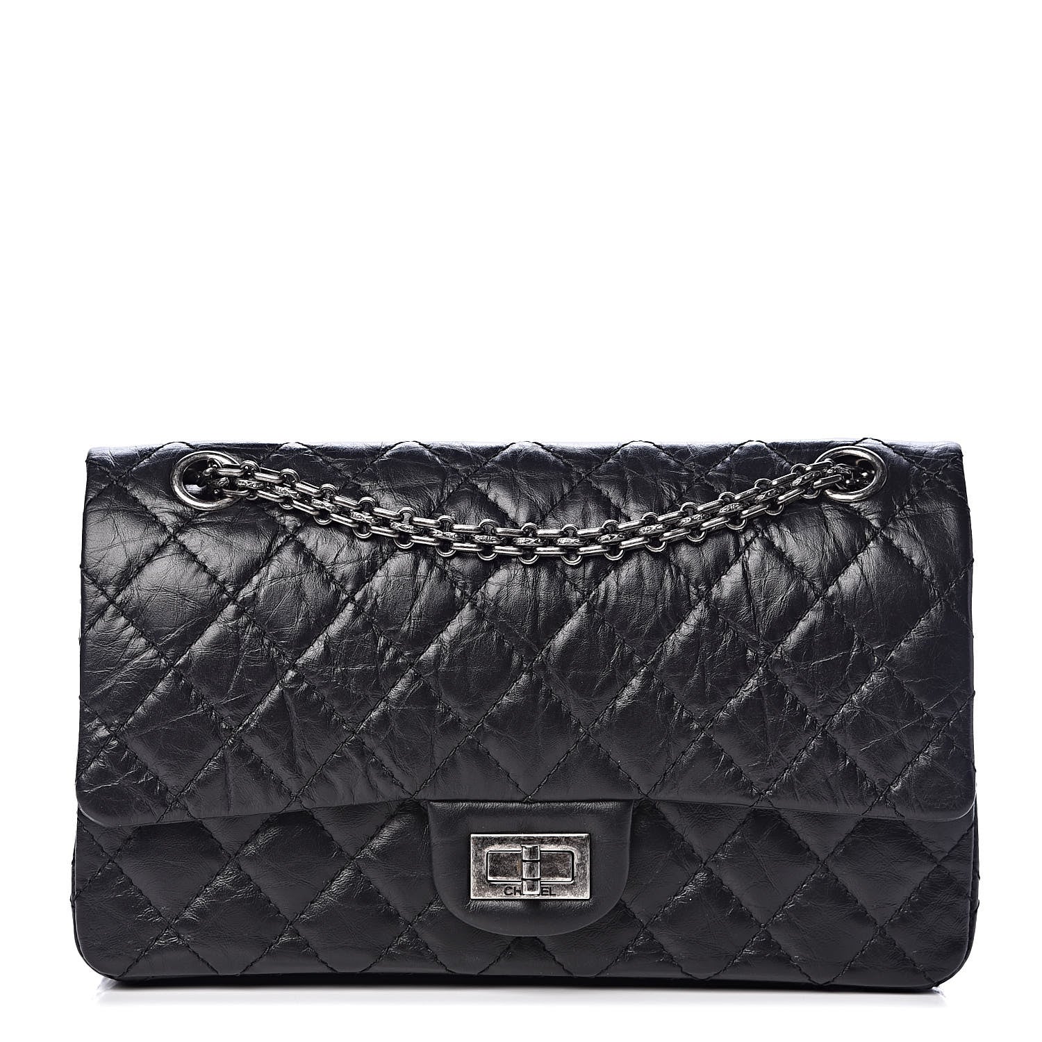 Chanel Aged Calfskin Quilted 2.55 Reissue 225 Flap Black 1 of 10